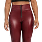 High Waist, Butt Push Up, Stretch Faux Leather Pant