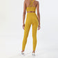 Women High Waisted 2 Piece Set Leggings And Sports Bra Top.