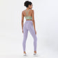 Women High Waisted 2 Piece Set Leggings And Sports Bra Top.