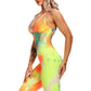 Fitted Backless Jumpsuit With Criss Cross Straps.