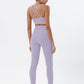 Women High Waisted 2 Piece Set Leggings And Sports Bra Top.