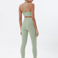 Women High Waisted 2 Piece Set Leggings And Sports Bra Top.