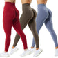 3 Pack Women Amplify Seamless, Scrunch Bottom Leggings.
