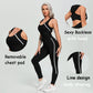 Hooded Jumpsuit That Is Backless And Perfect For Yoga, Sports, And Gym.