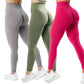 3 Pack Women Amplify Seamless, Scrunch Bottom Leggings.