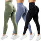 3 Pack Women Amplify Seamless, Scrunch Bottom Leggings.