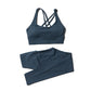 Women High Waisted 2 Piece Set Leggings And Sports Bra Top.