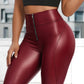 High Waist, Butt Push Up, Stretch Faux Leather Pant