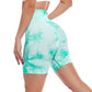 High Waist Seamless Shorts With Elastic Waist.