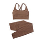 Women High Waisted 2 Piece Set Leggings And Sports Bra Top.